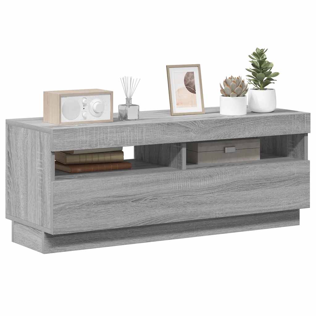 Meuble TV avec lumières LED sonoma gris 100x35x40 cm - XIOS