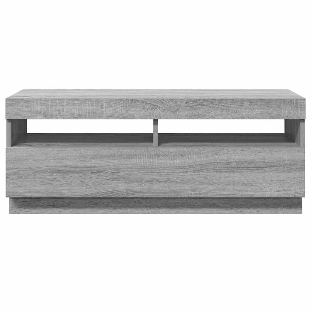 Meuble TV avec lumières LED sonoma gris 100x35x40 cm - XIOS