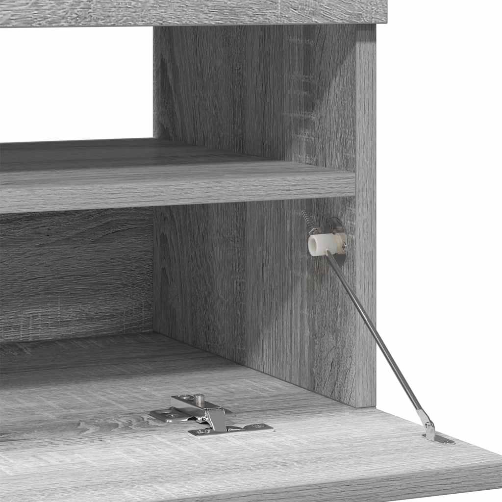 Meuble TV avec lumières LED sonoma gris 100x35x40 cm - XIOS