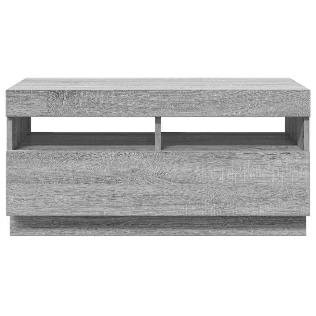 Meuble TV avec lumières LED sonoma gris 80x35x40 cm - XIOS