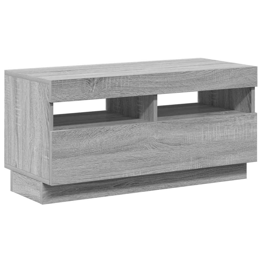 Meuble TV avec lumières LED sonoma gris 80x35x40 cm - XIOS