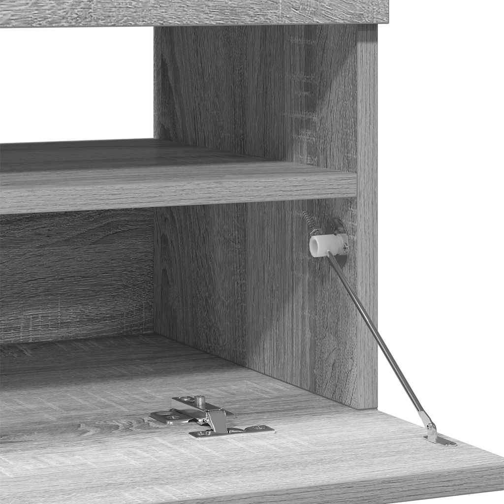 Meuble TV avec lumières LED sonoma gris 80x35x40 cm - XIOS