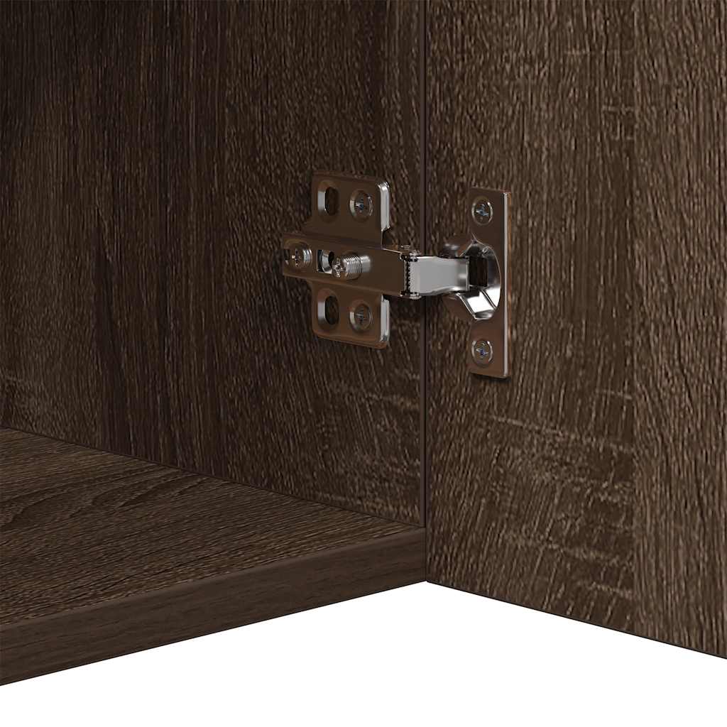 Buffet avec lumières LED chêne marron 80x35x75 cm - XIOS