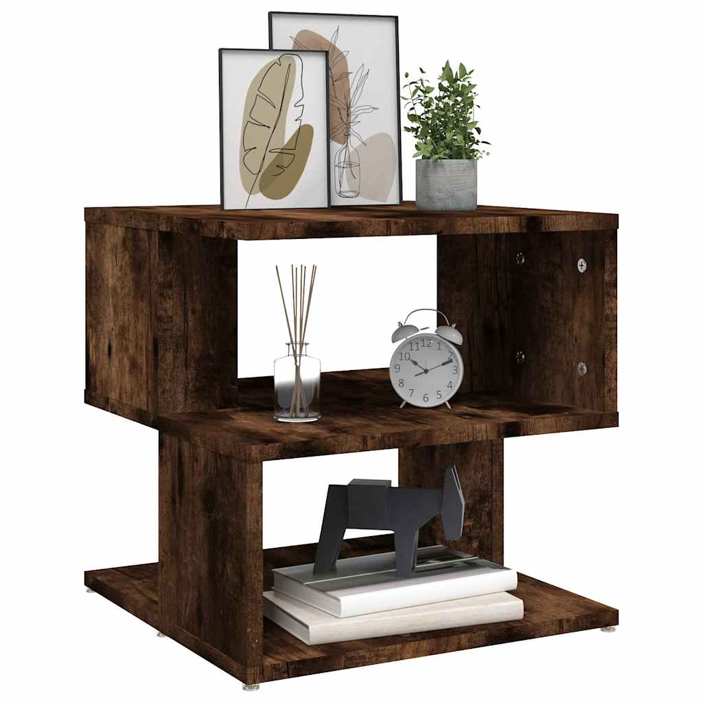 Table d'appoint Chêne fumé 40x40x40 cm Bois d'ingénierie - XIOS