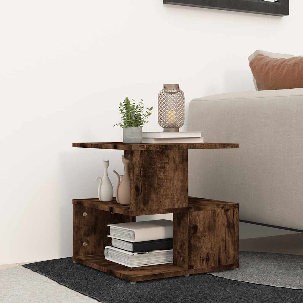 Table d'appoint Chêne fumé 40x40x40 cm Bois d'ingénierie - XIOS