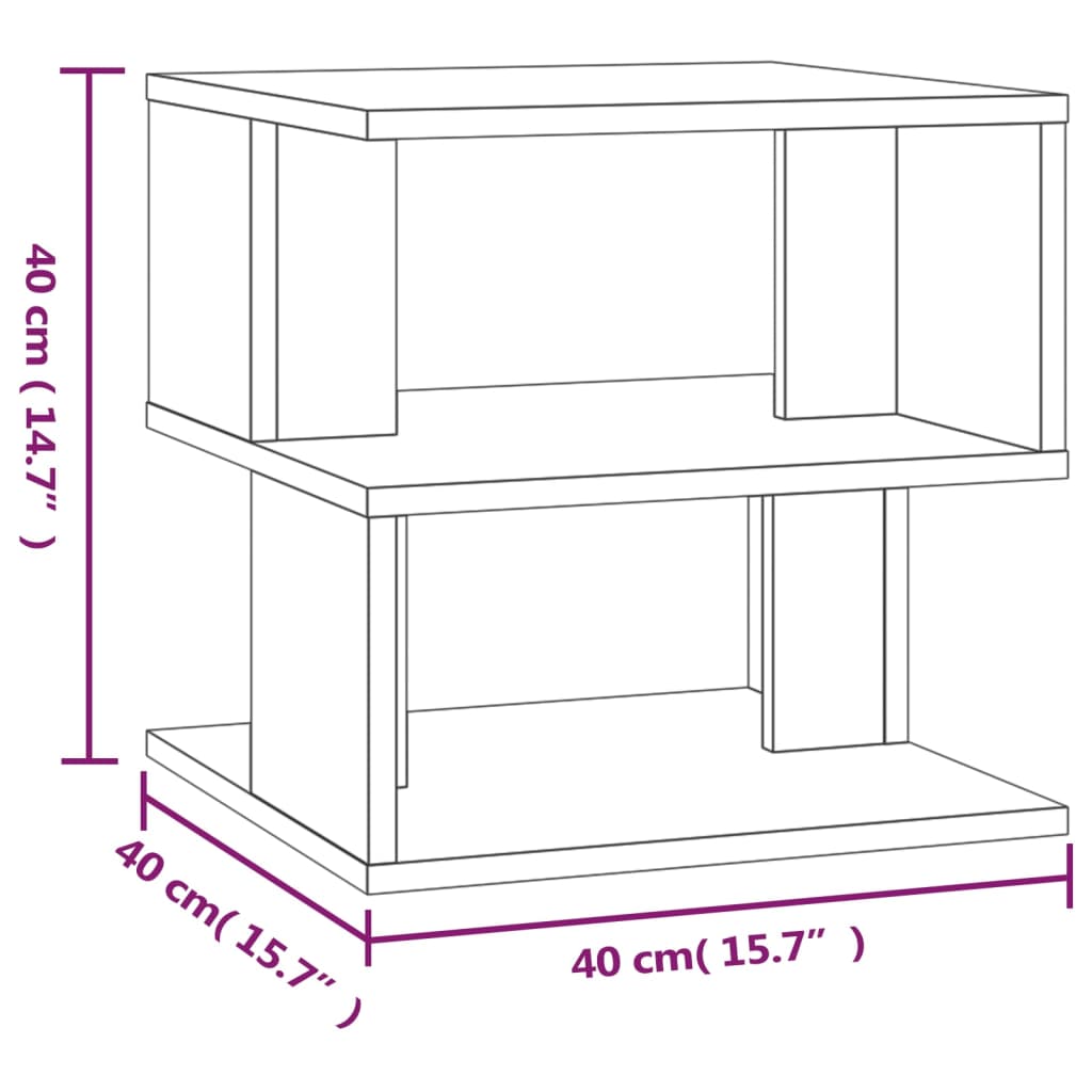 Table d'appoint Chêne marron 40x40x40 cm Bois d'ingénierie - XIOS