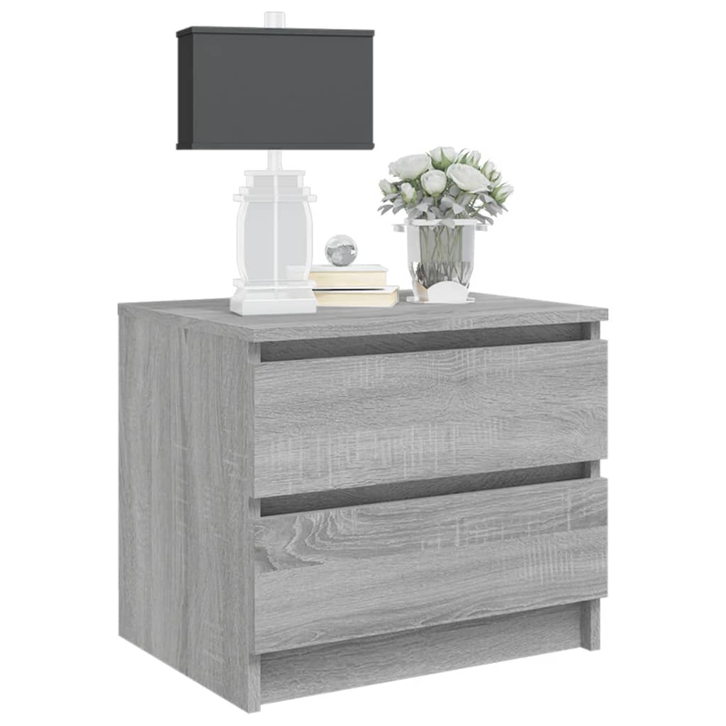 Table de chevet Sonoma gris 50x39x43,5 cm Bois d'ingénierie - XIOS