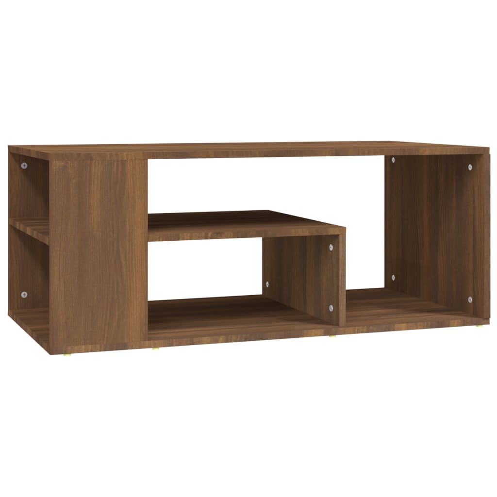 Table basse Chêne marron 100x50x40 cm Bois d'ingénierie - XIOS