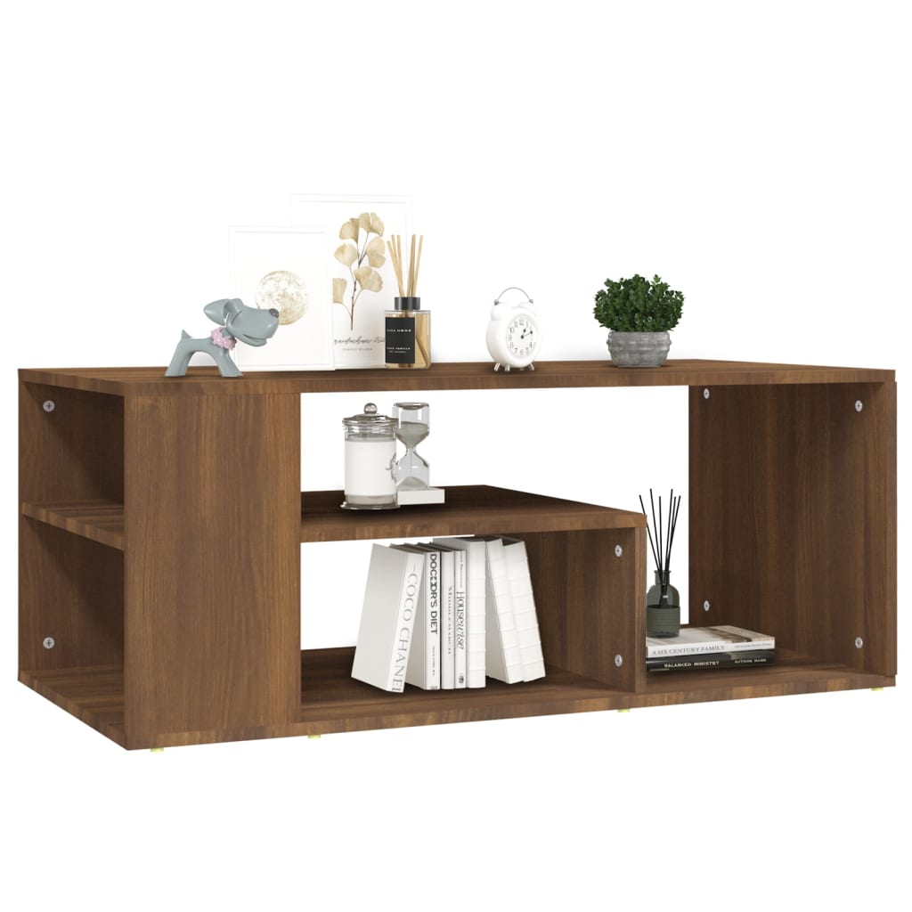 Table basse Chêne marron 100x50x40 cm Bois d'ingénierie - XIOS