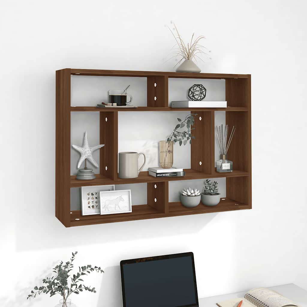 Étagère murale Chêne marron 75x16x55 cm Bois d'ingénierie - XIOS