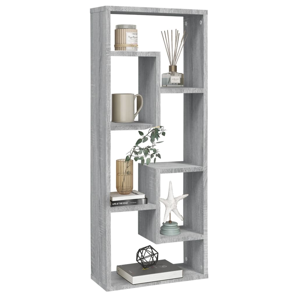 Étagère murale Sonoma gris 36x16x90 cm Bois d'ingénierie - XIOS