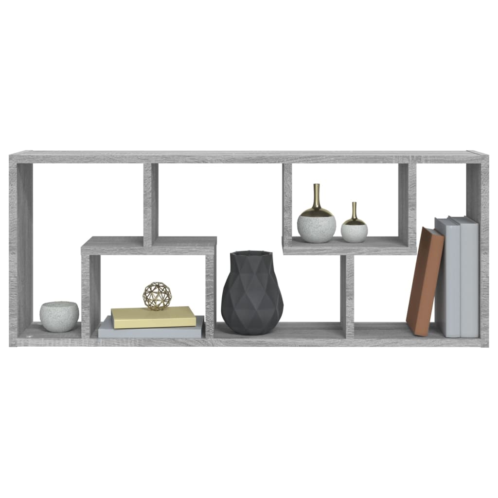 Étagère murale Sonoma gris 36x16x90 cm Bois d'ingénierie - XIOS
