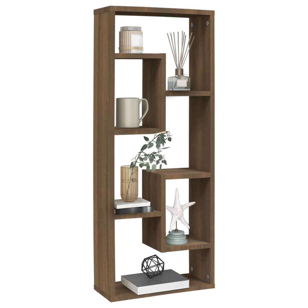 Étagère murale Chêne marron 36x16x90 cm Bois d'ingénierie - XIOS