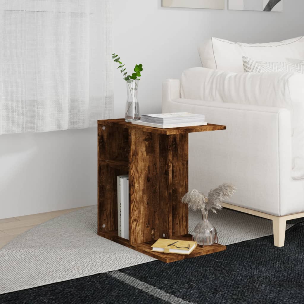 Table d'appoint Chêne fumé 50x30x50 cm Bois d'ingénierie - XIOS