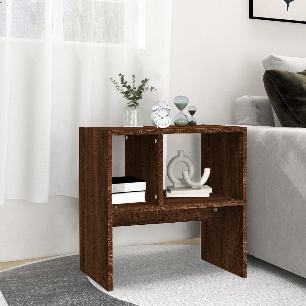 Table d'appoint Chêne marron 50x30x50 cm Bois d'ingénierie - XIOS