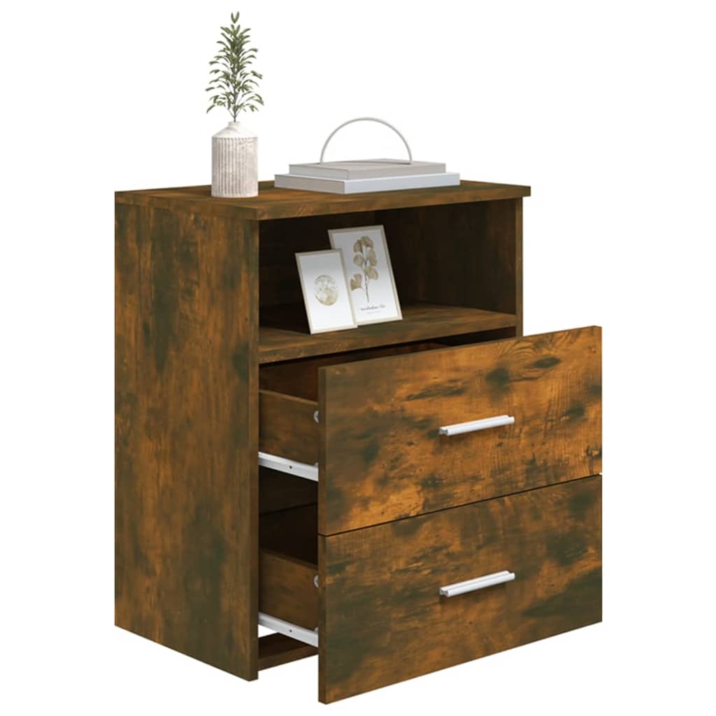 Table de chevet Chêne fumé 50x32x60 cm - XIOS