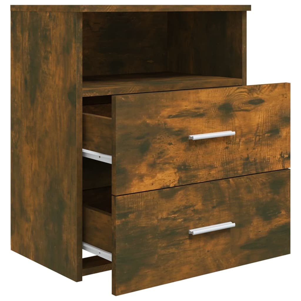 Table de chevet Chêne fumé 50x32x60 cm - XIOS