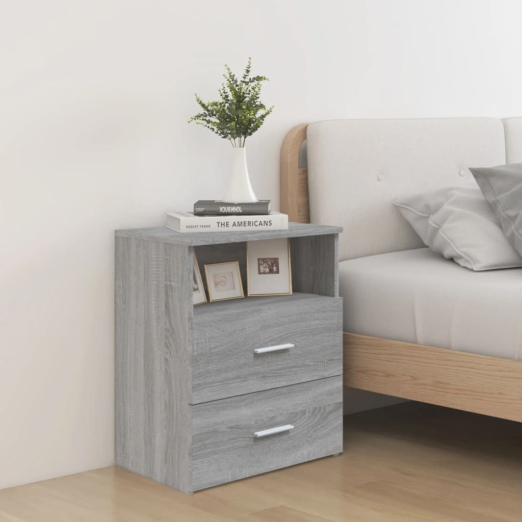 Table de chevet Sonoma gris 50x32x60 cm - XIOS