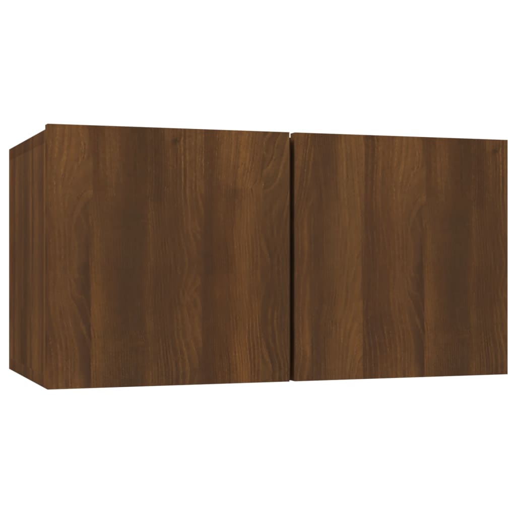 Armoire TV suspendue Chêne marron 60x30x30 cm Bois d'ingénierie - XIOS