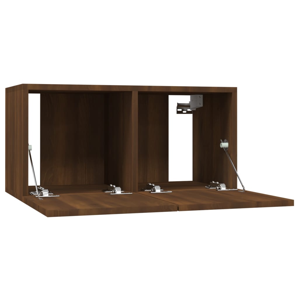 Armoire TV suspendue Chêne marron 60x30x30 cm Bois d'ingénierie - XIOS