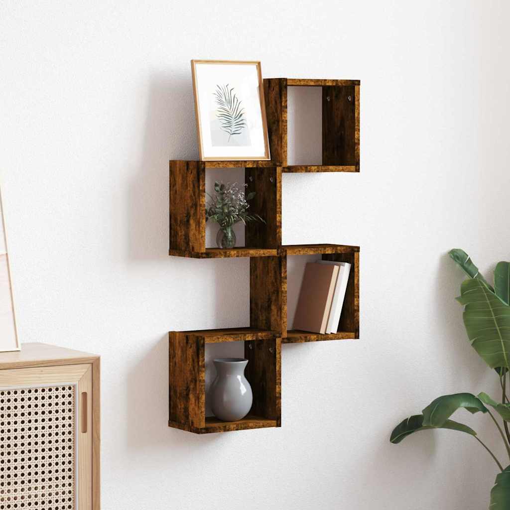 Étagères Murales 4 pcs Marron 26 x 15 x 26 cm Bois d'ingénierie - XIOS
