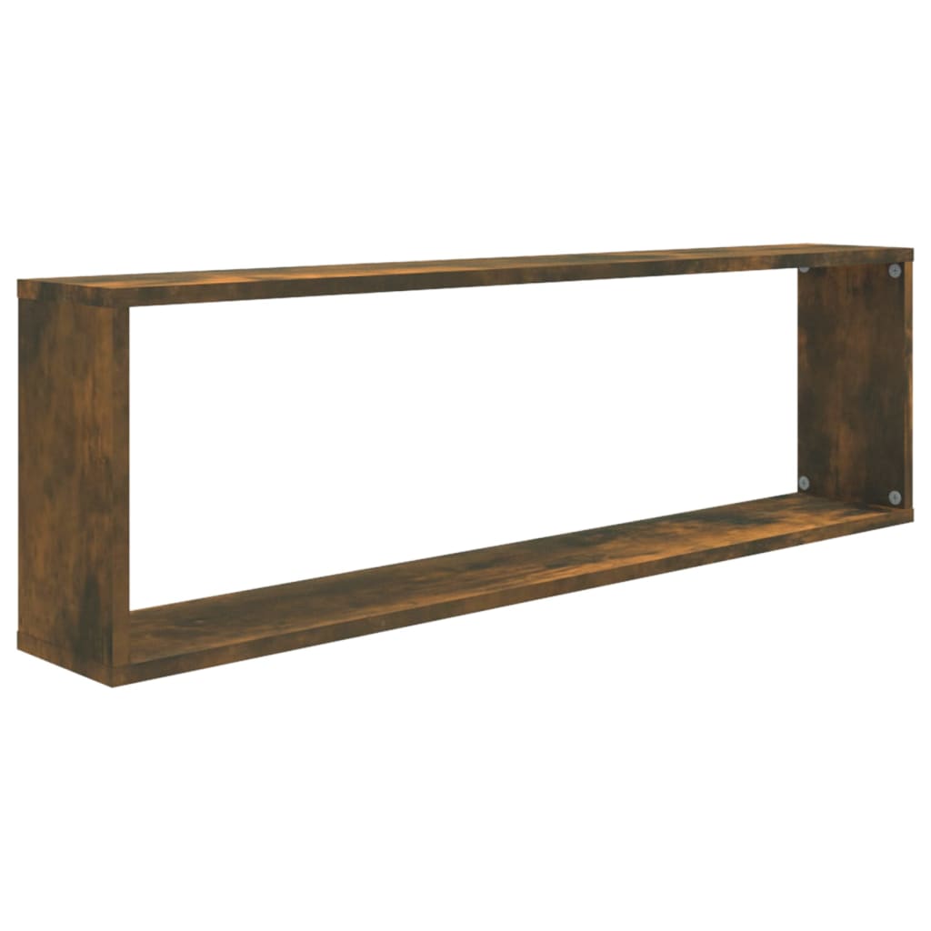 Étagères murales cubiques 4 pcs Chêne fumé 100x15x30 cm - XIOS