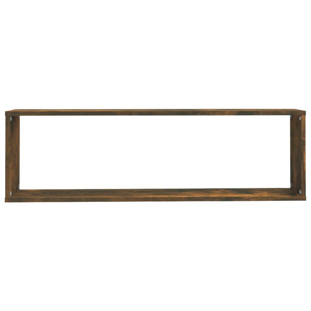 Étagères murales cubiques 4 pcs Chêne fumé 100x15x30 cm - XIOS