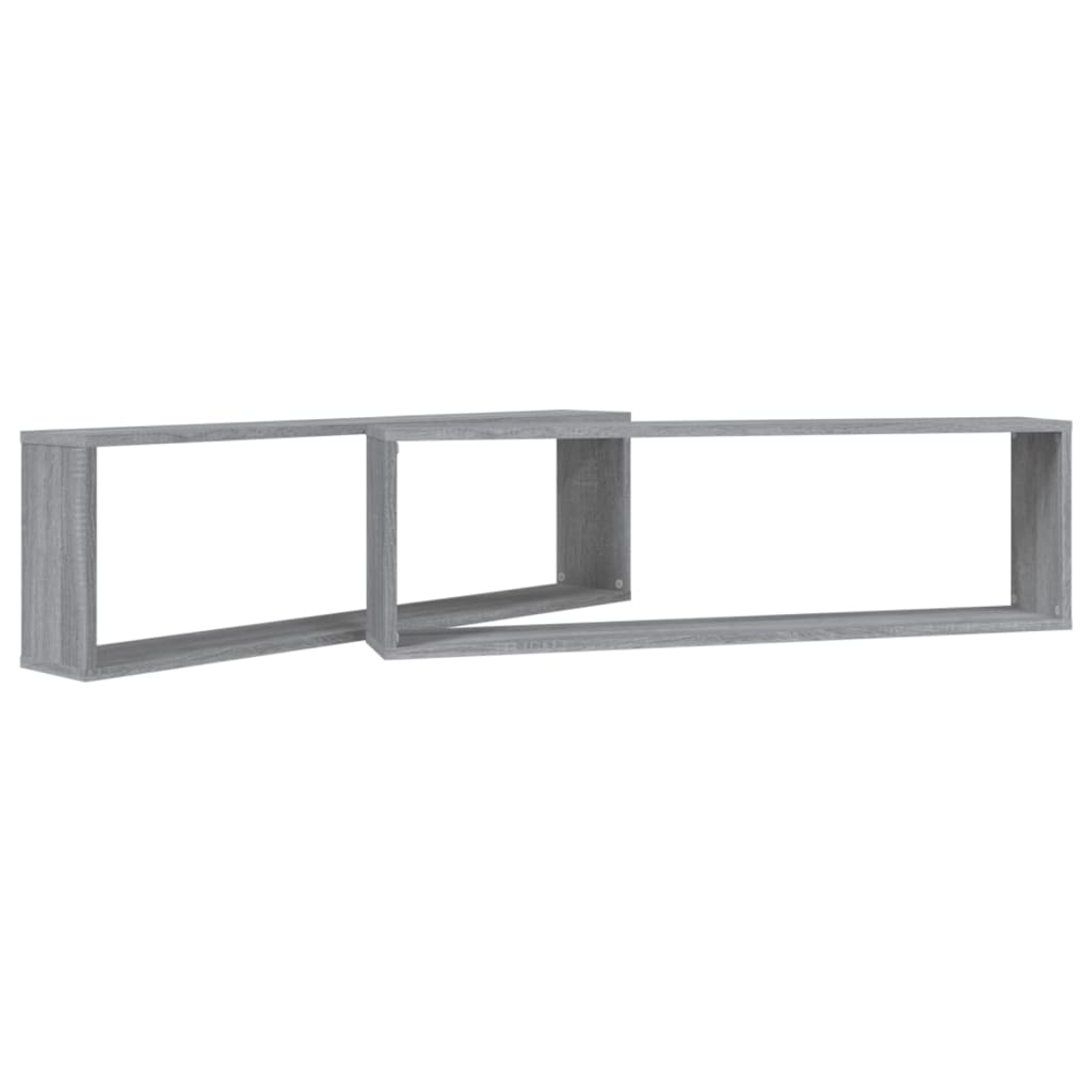 Étagères murales cube 2 pcs Sonoma gris 100x15x30 cm Bois - XIOS