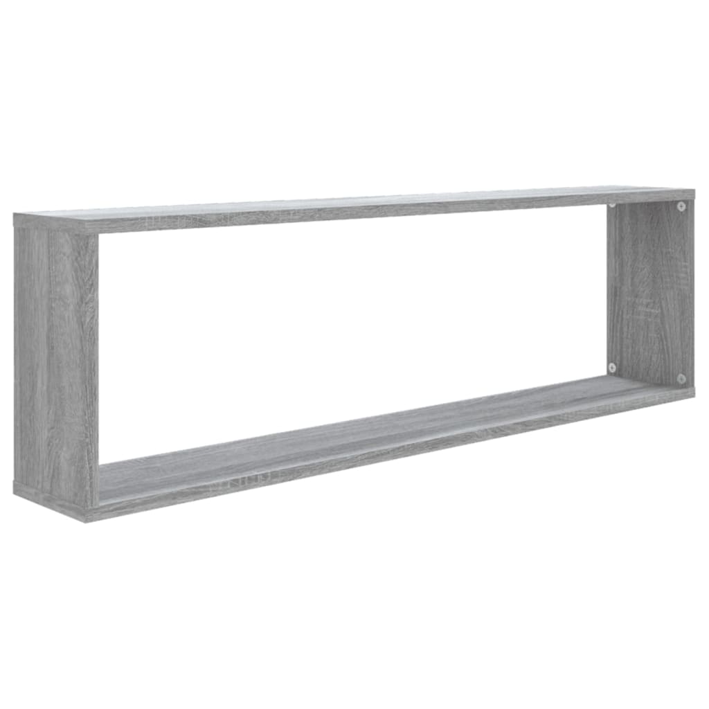 Étagères murales cube 2 pcs Sonoma gris 100x15x30 cm Bois - XIOS