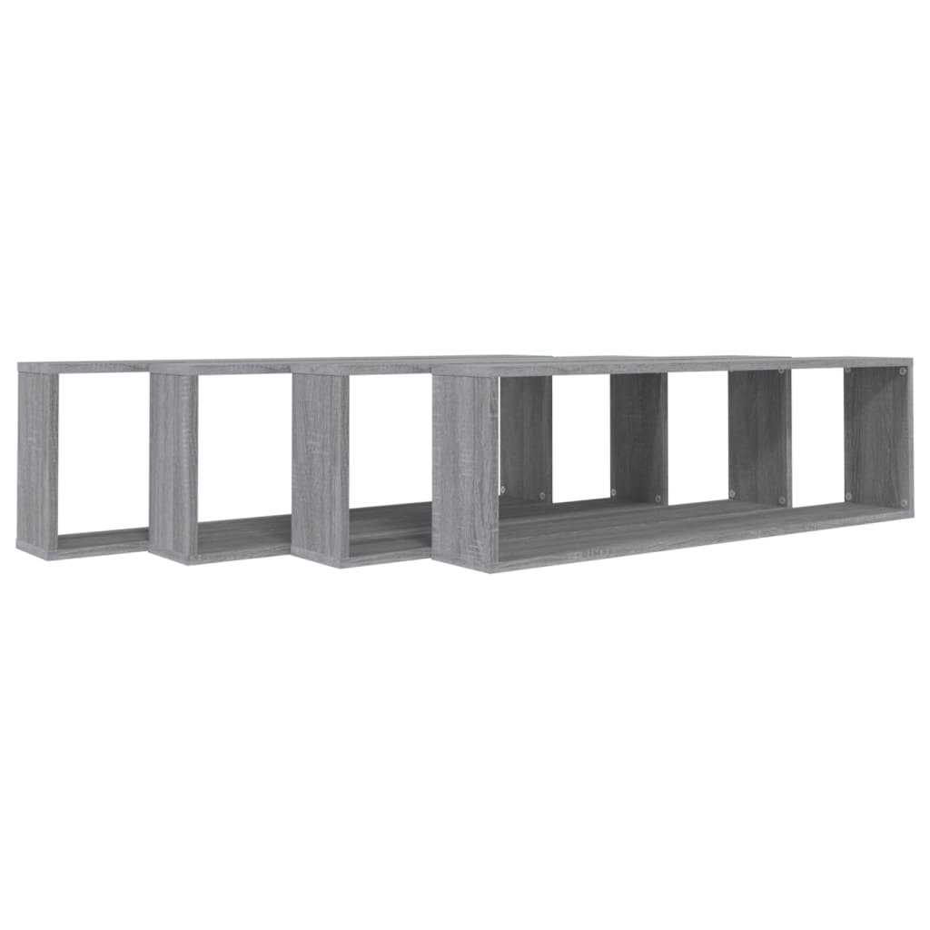 Étagères murales cube 4 pcs Sonoma gris 100x15x30 cm Bois - XIOS