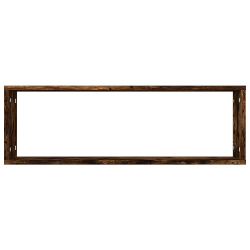 Étagères murales cubiques 4 pcs Chêne fumé 80x15x26,5 cm - XIOS