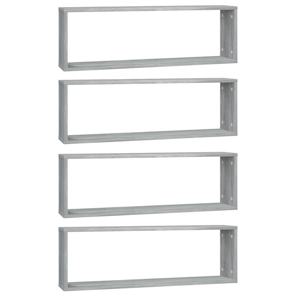 Étagères murales cubiques 4 pcs Sonoma gris 80x15x26,5 cm - XIOS