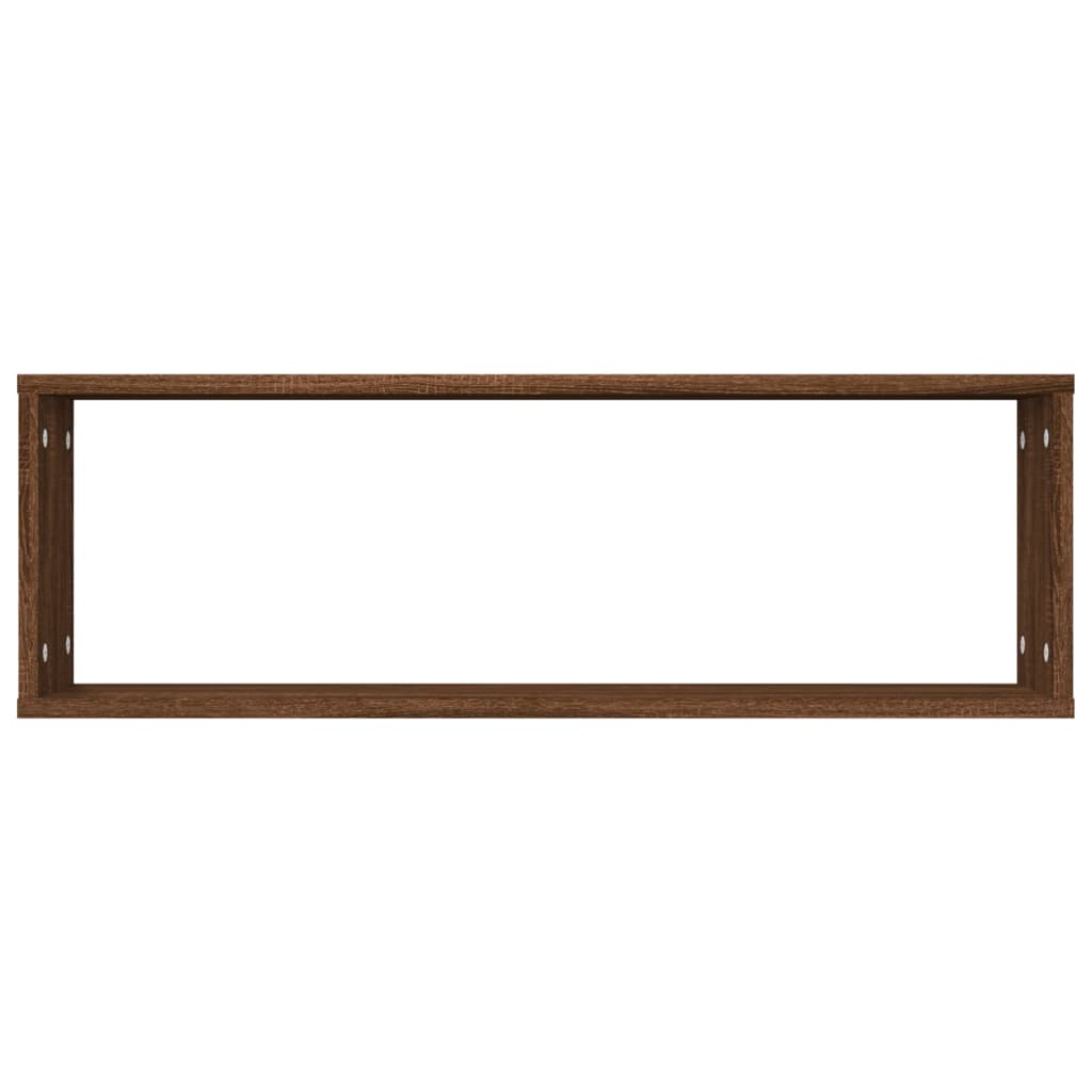Étagères murales cubiques 2 pcs Chêne marron 80x15x26,5 cm - XIOS