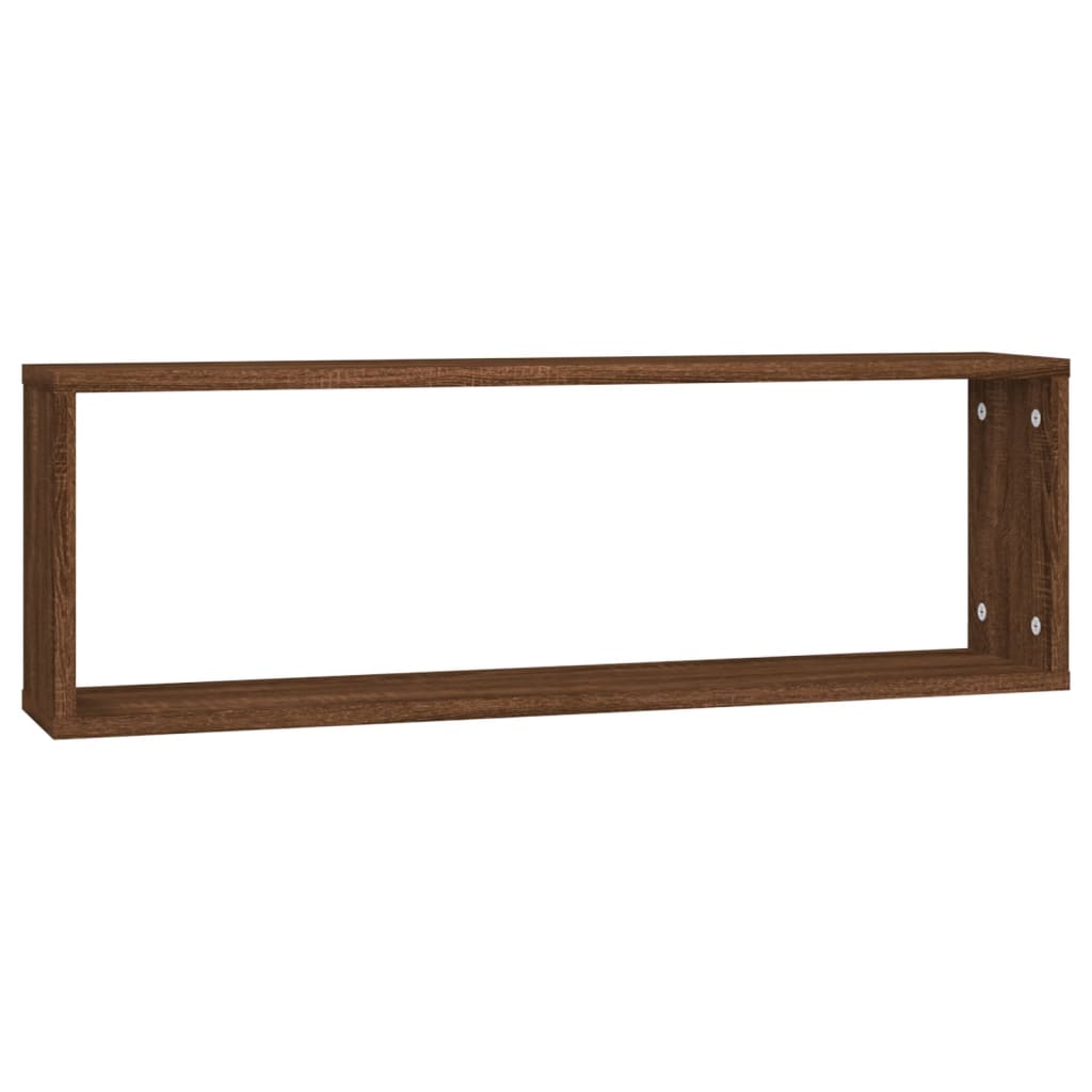 Étagères murales cubiques 4 pcs Chêne marron 80x15x26,5 cm - XIOS