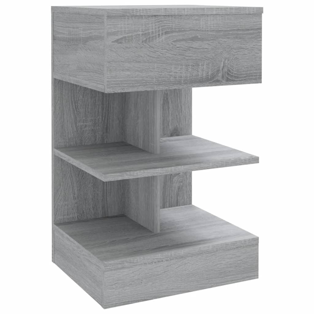 Table de chevet Sonoma gris 40x35x65 cm Bois d'ingénierie - XIOS