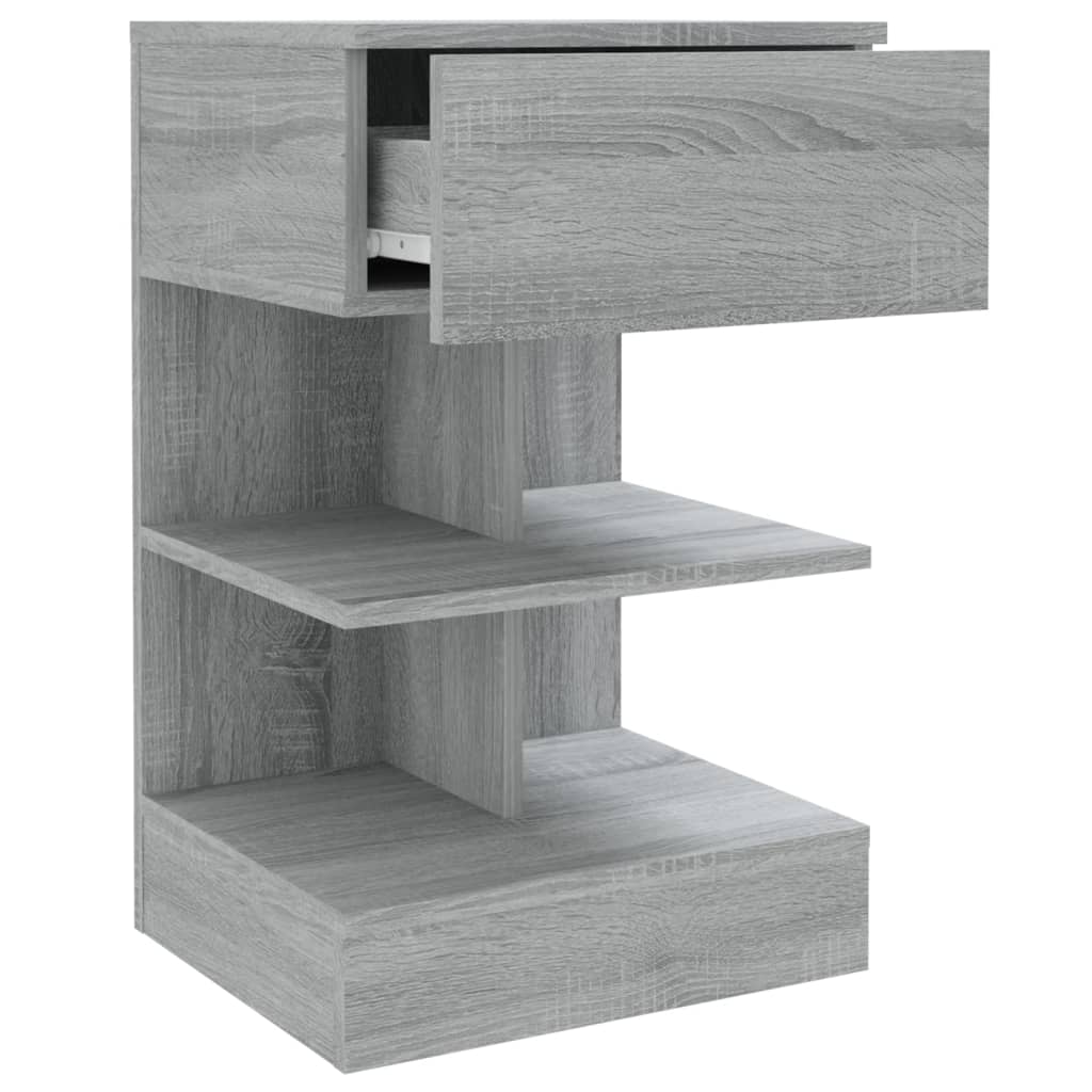 Table de chevet Sonoma gris 40x35x65 cm Bois d'ingénierie - XIOS