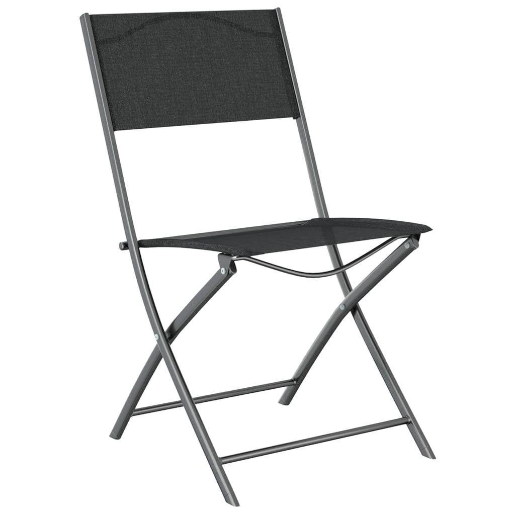 Ensemble à manger de jardin 5 pcs Gris et noir