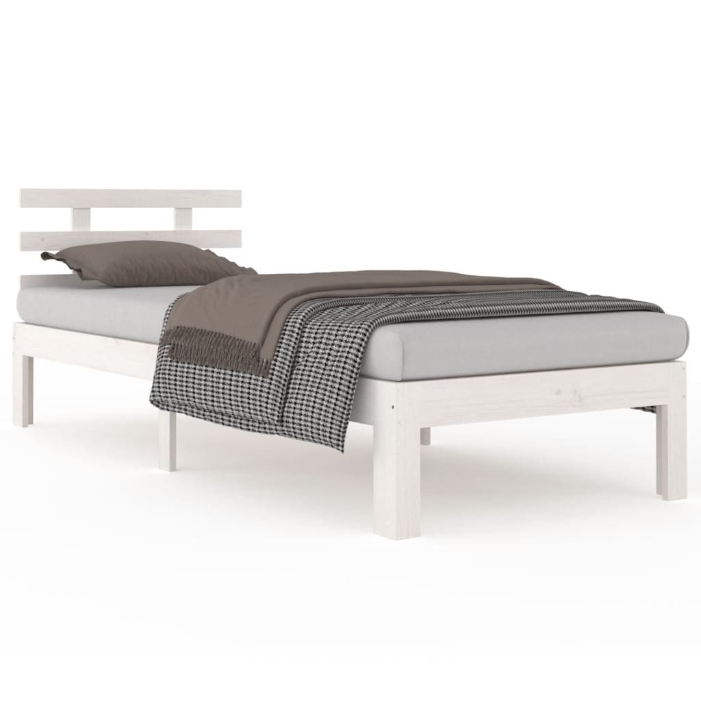 Cadre de lit sans matelas blanc 75x190 cm - XIOS