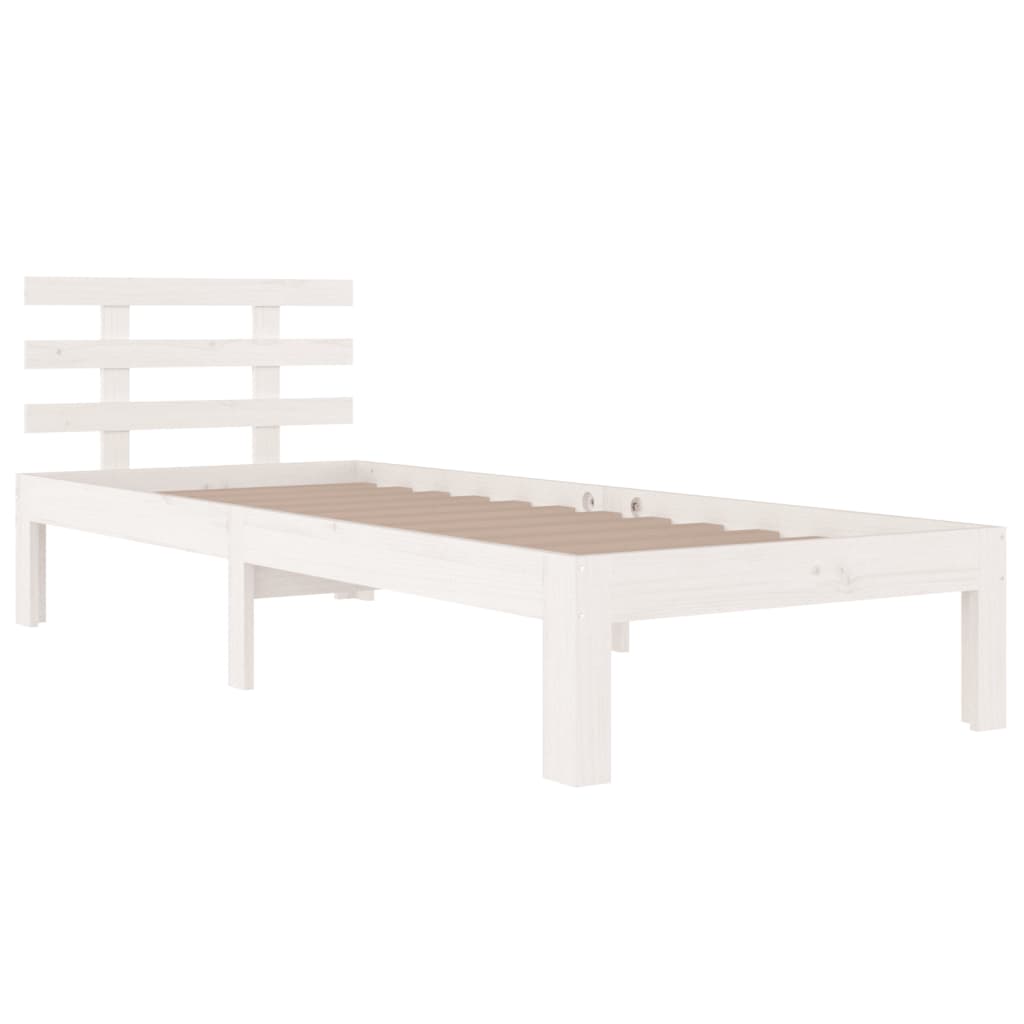 Cadre de lit sans matelas blanc 75x190 cm - XIOS