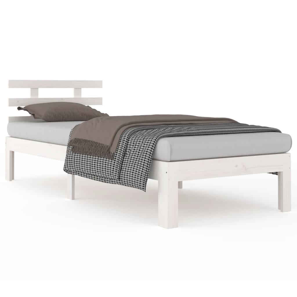 Cadre de lit sans matelas blanc 90x190 cm - XIOS
