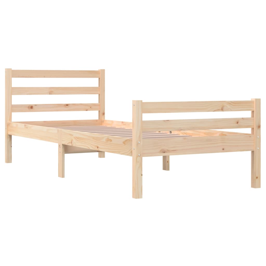 Cadre de lit sans matelas bois massif 100x200 cm - XIOS