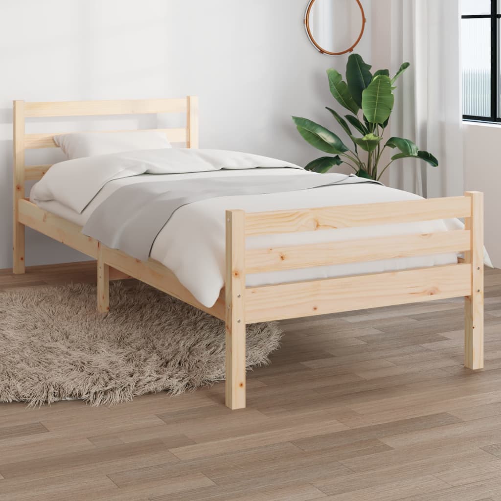Cadre de lit sans matelas bois massif 100x200 cm - XIOS