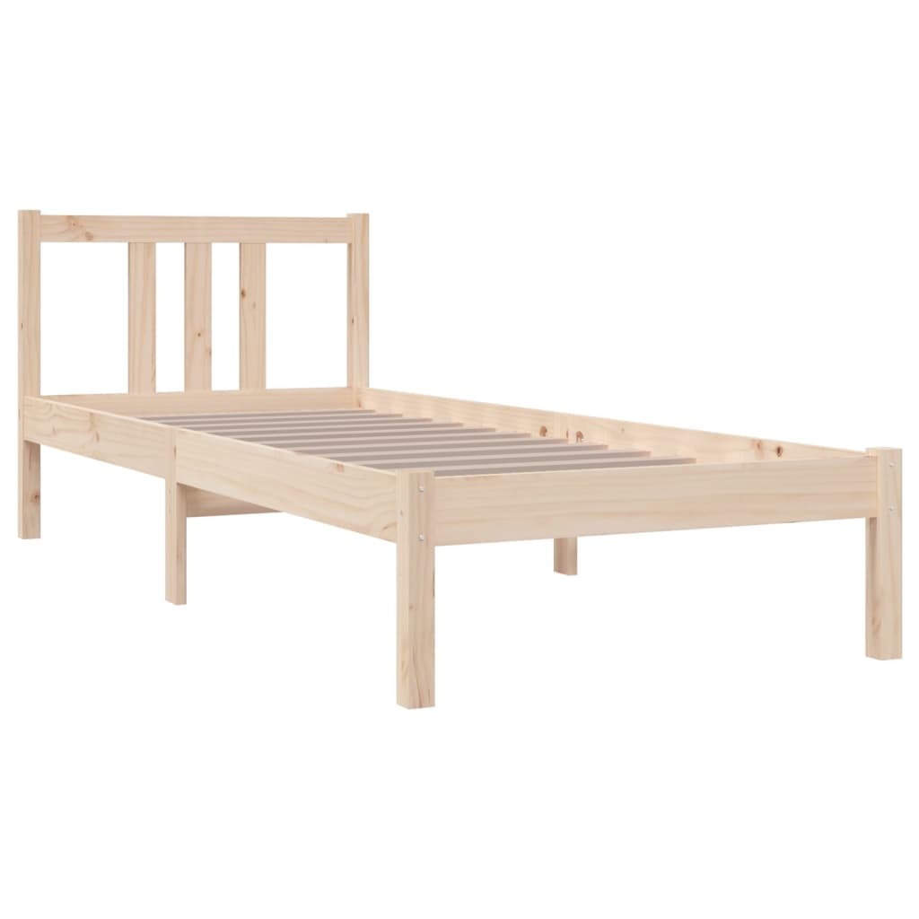 Cadre de lit sans matelas bois massif 75x190 cm - XIOS