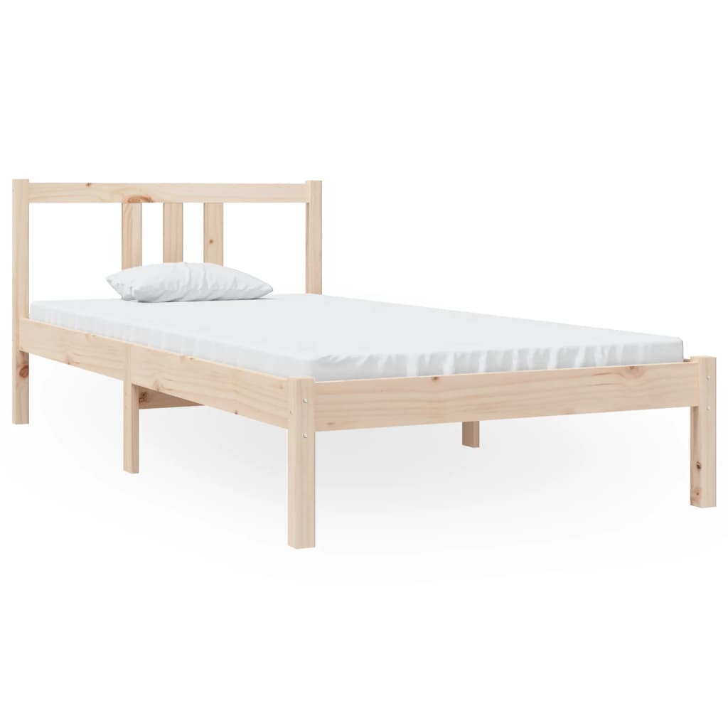 Cadre de lit sans matelas bois massif 90x190 cm - XIOS