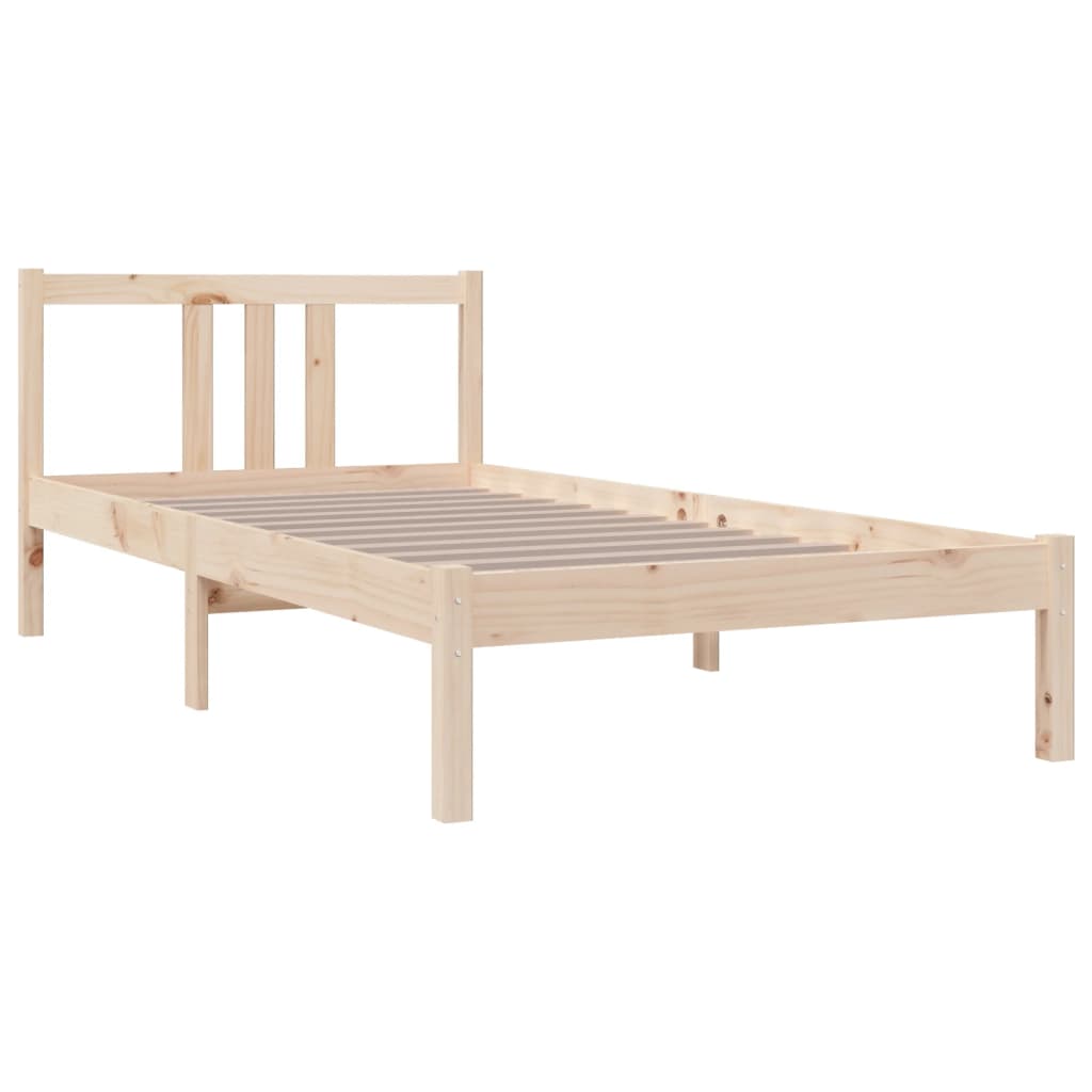 Cadre de lit sans matelas bois massif 90x190 cm - XIOS