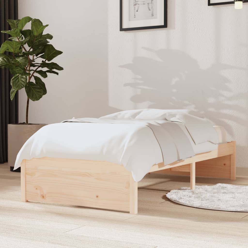 Cadre de lit sans matelas bois massif 75x190 cm - XIOS