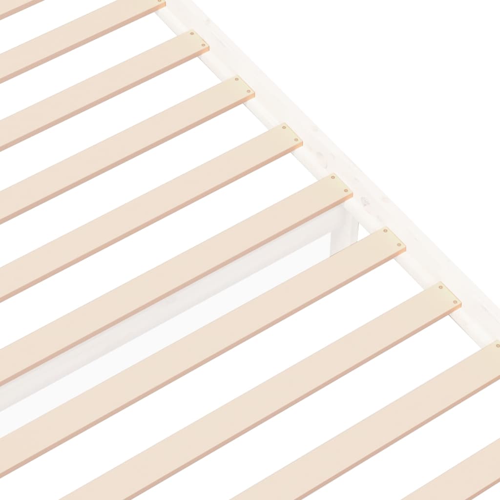 Cadre de lit sans matelas blanc bois massif 75x190 cm - XIOS