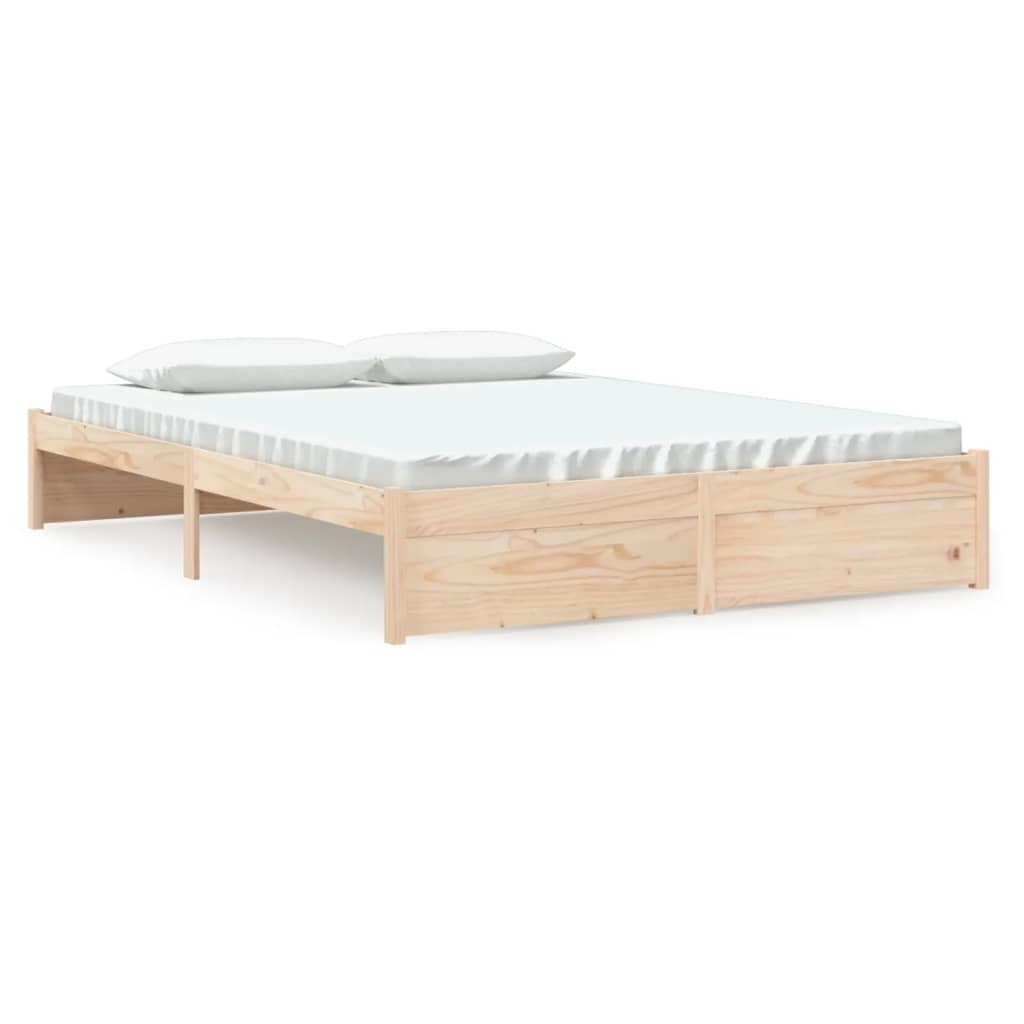 Cadre de lit sans matelas bois massif 150x200 cm - XIOS