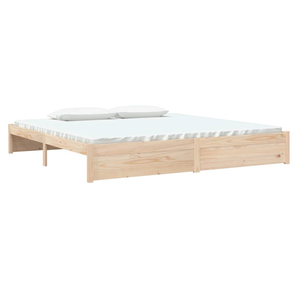 Cadre de lit sans matelas bois massif 200x200 cm - XIOS