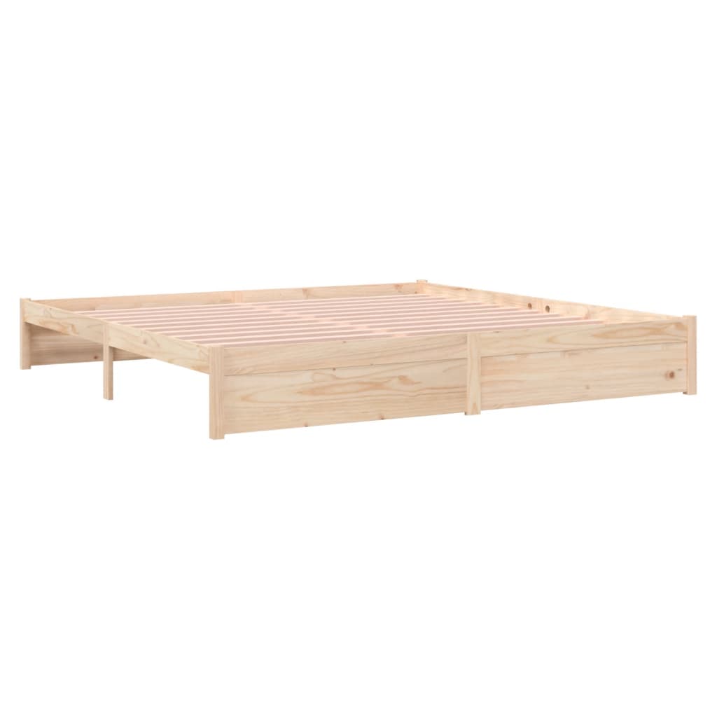 Cadre de lit sans matelas bois massif 200x200 cm - XIOS